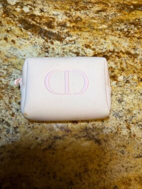 Christian Dior CD Pink & White small  Cosmetic Pouch